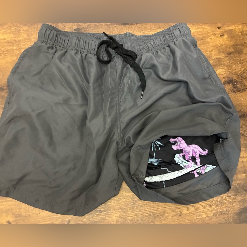 Men’s Small Dinosaur Swim Trunks